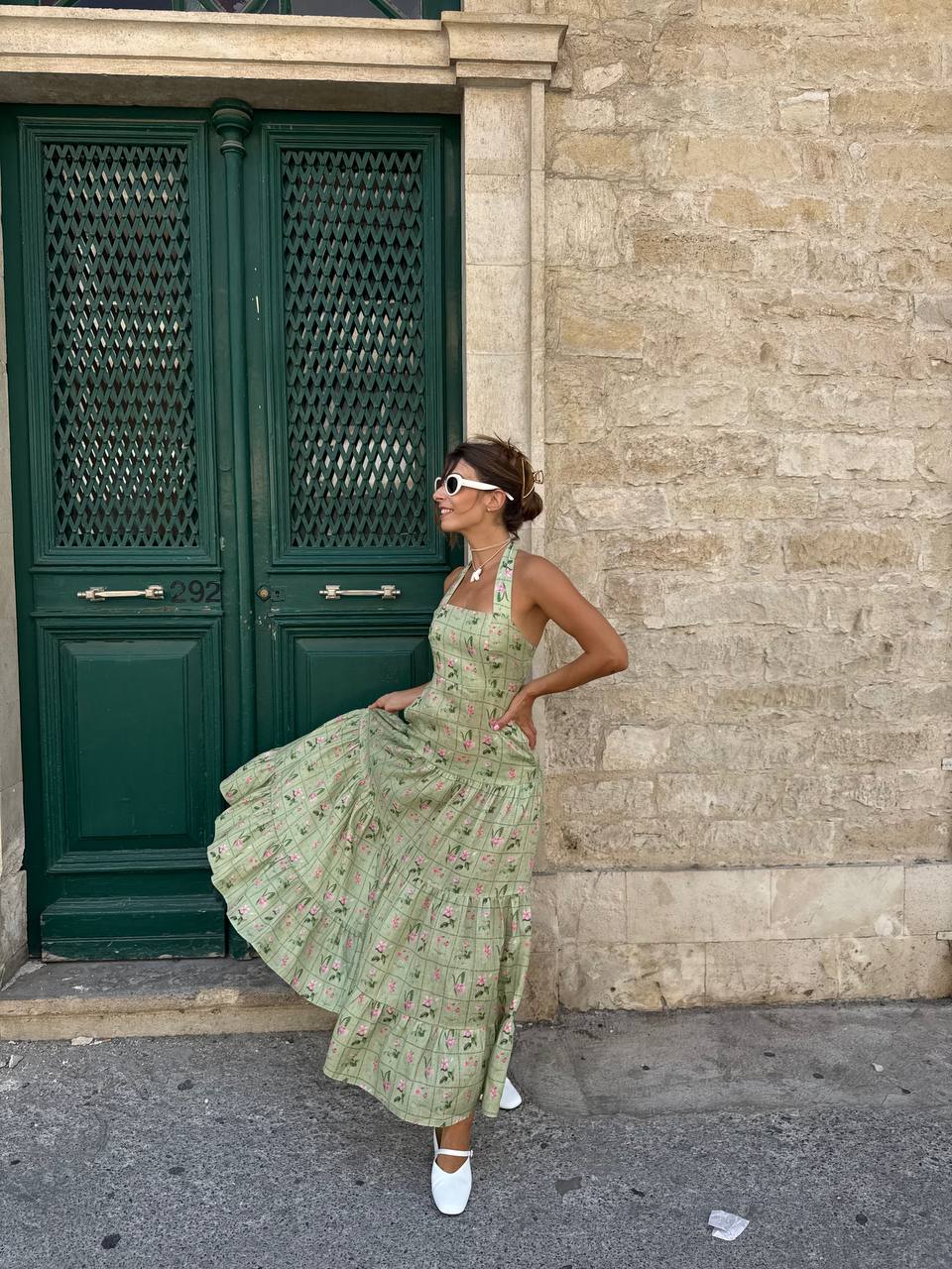 Maxi halter neck dress