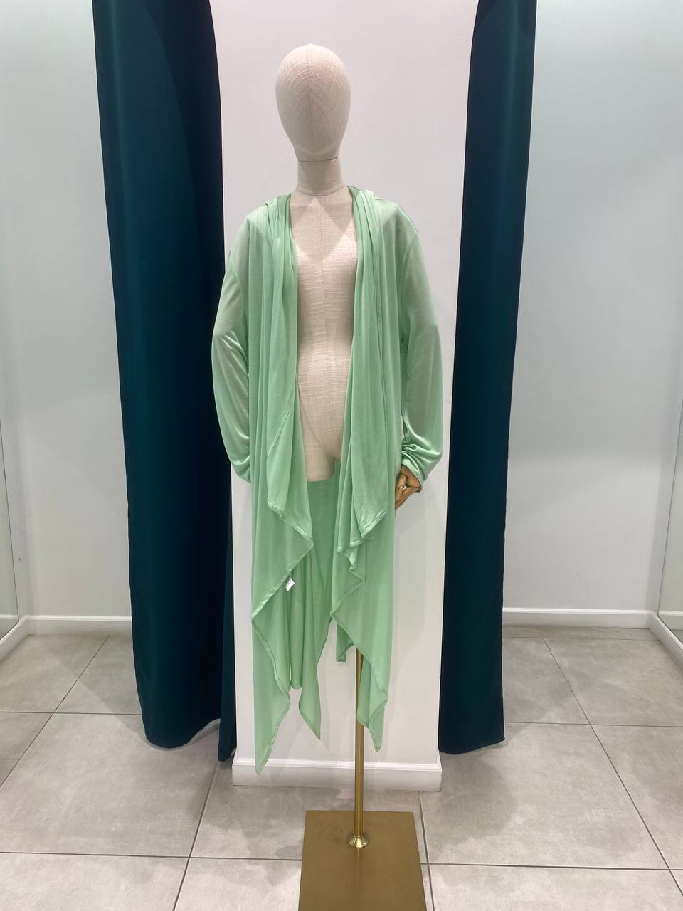 Light green cover up with hood