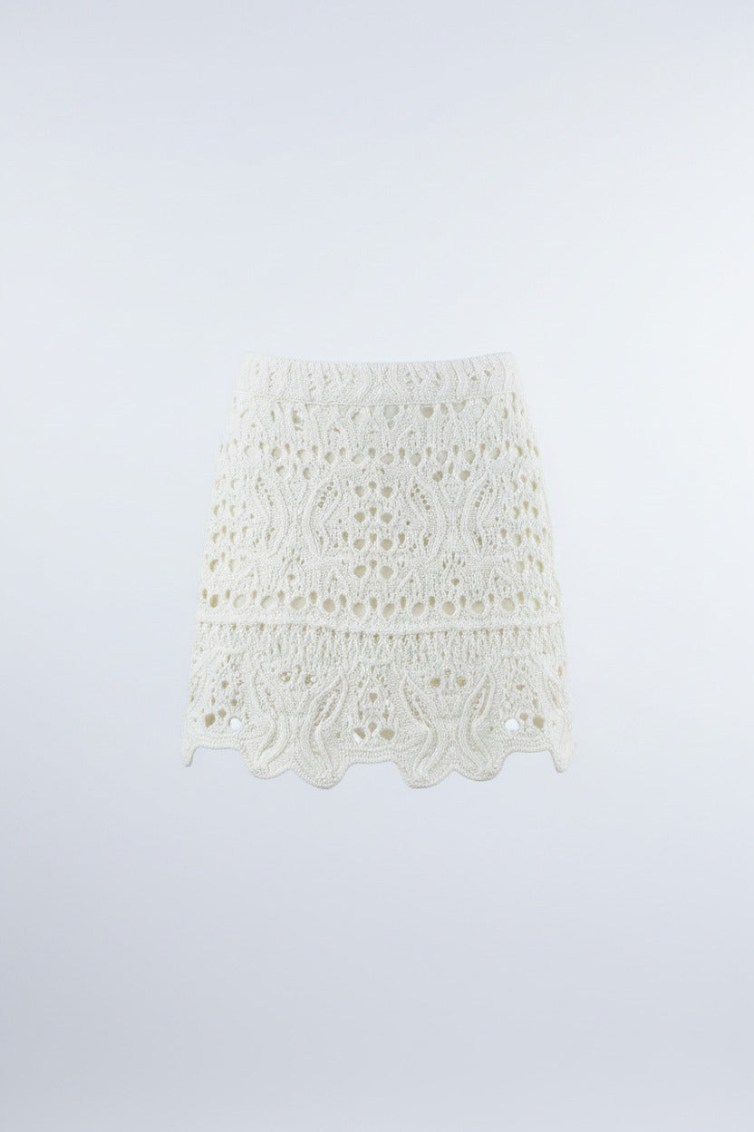 Crochet mini skirt
