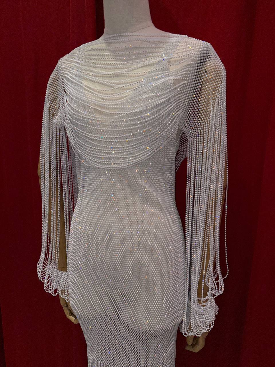 White rhinestone top
