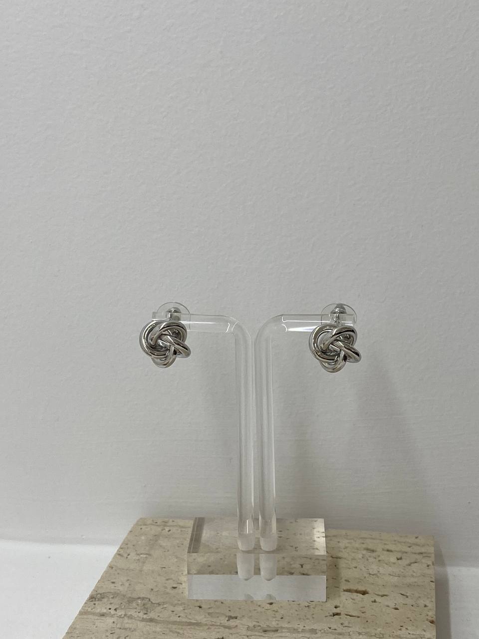 Silver stud earrings