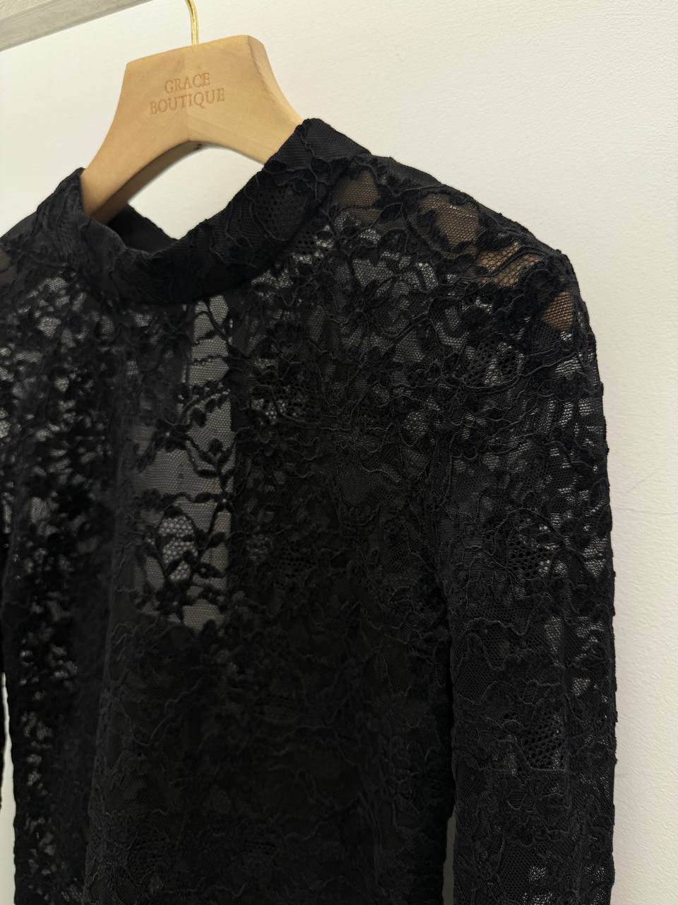 Black lace blouse