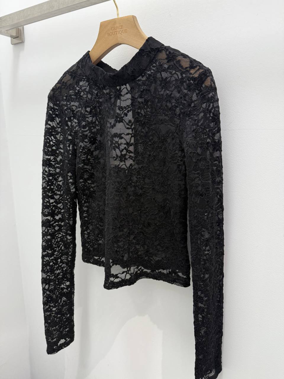 Black lace blouse