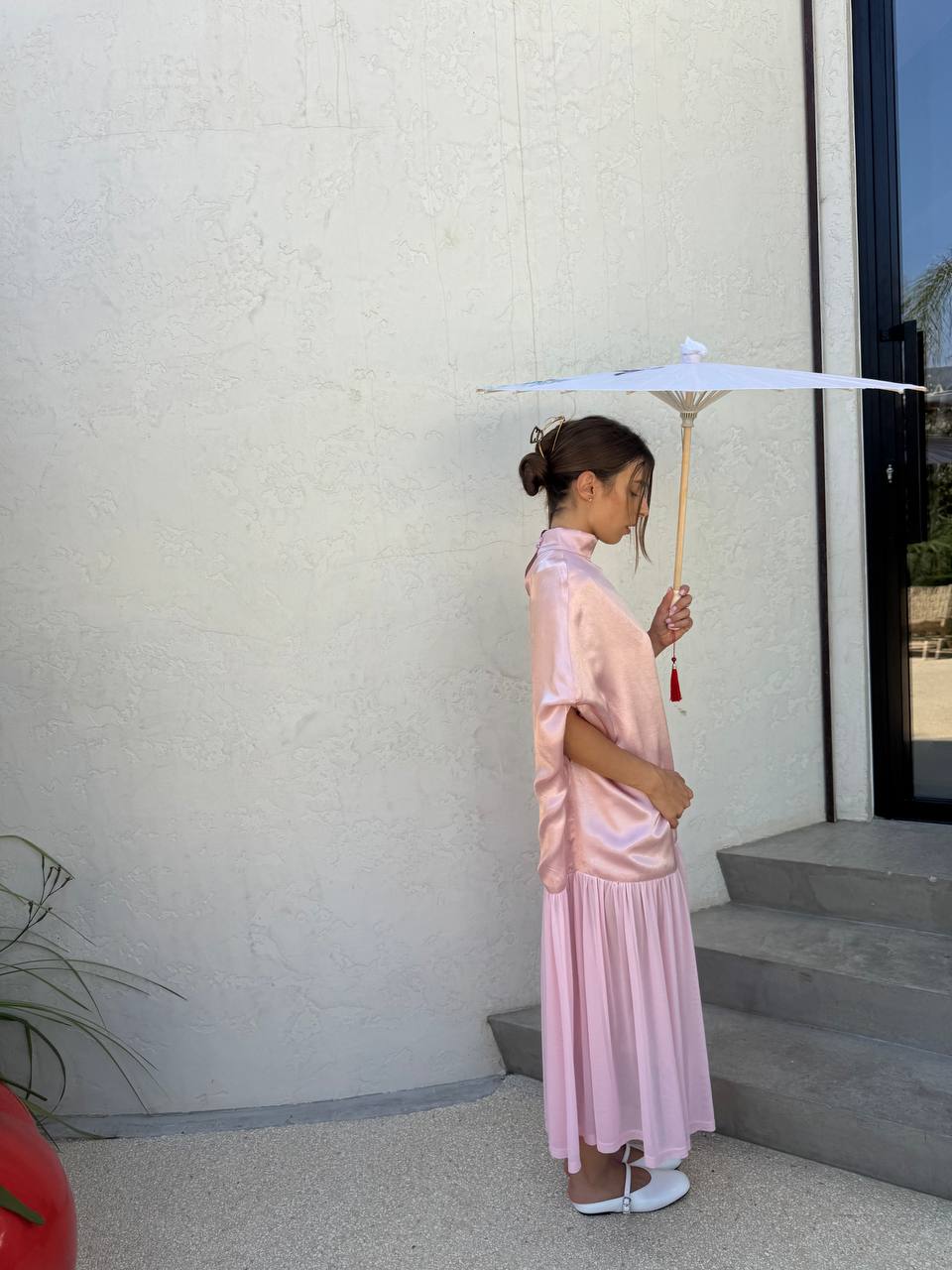 Light pink midi dress