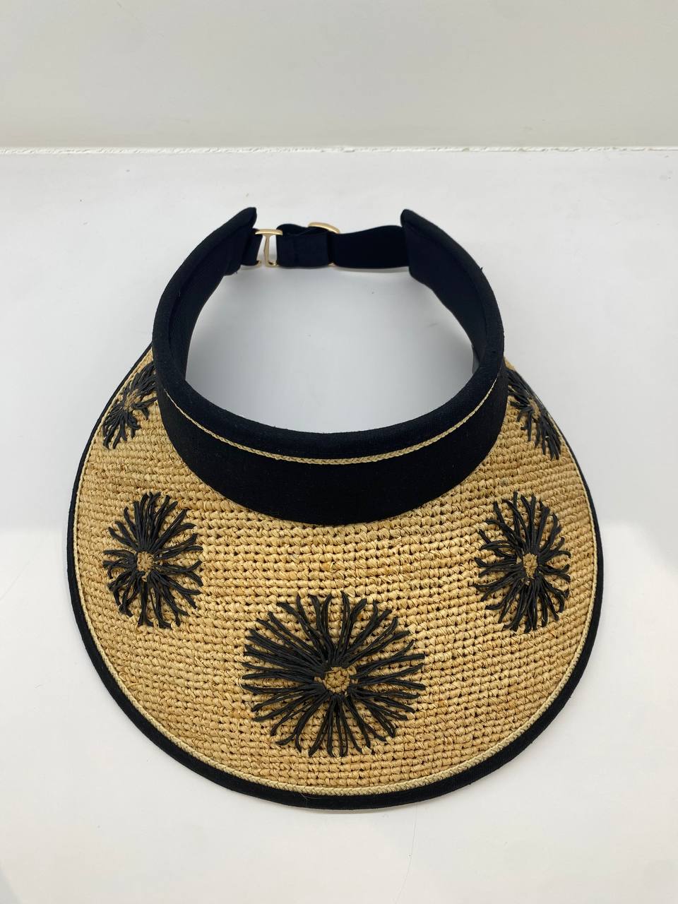 Straw hat with wide brim