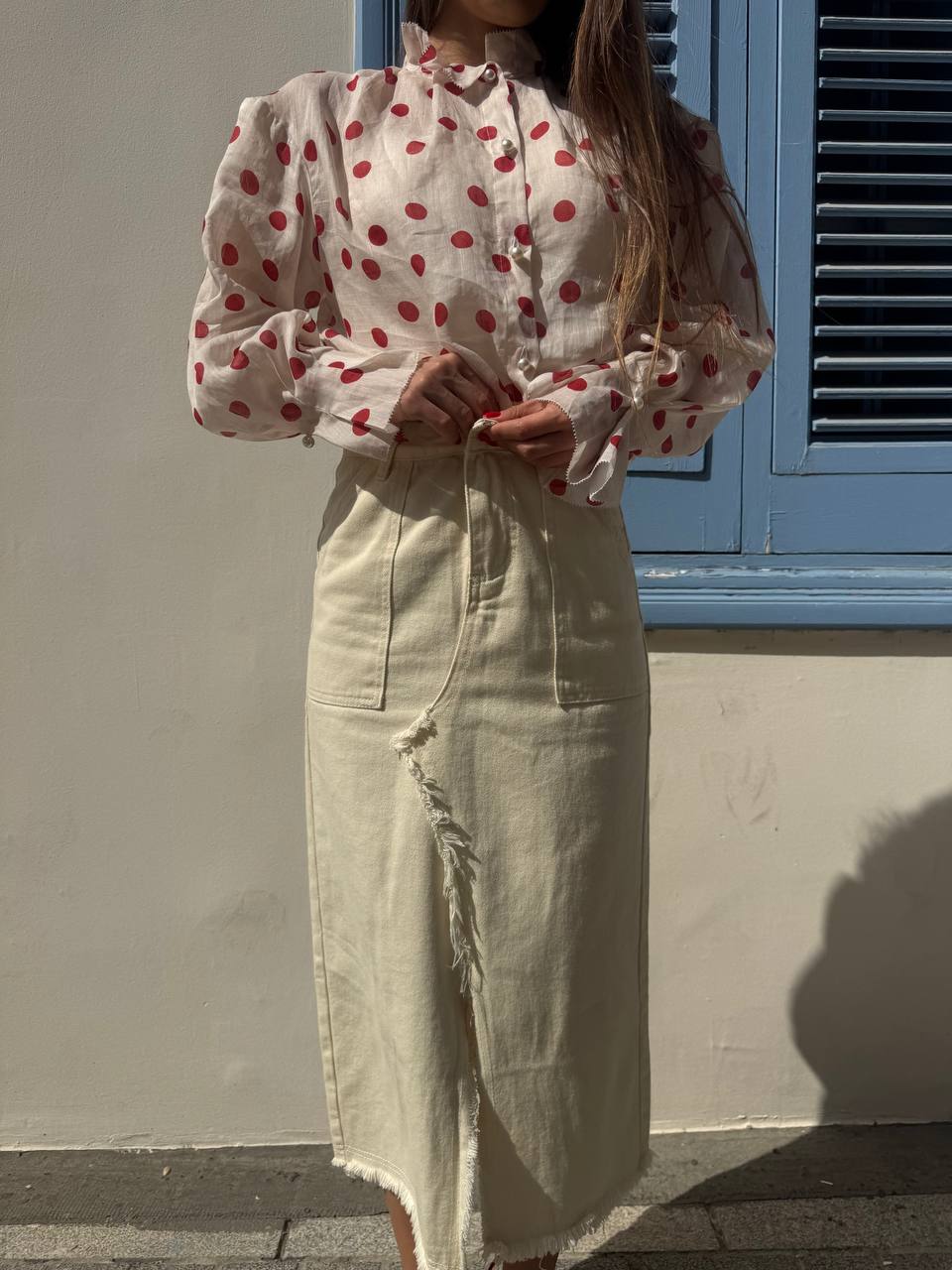 Elegant polka dot blouse