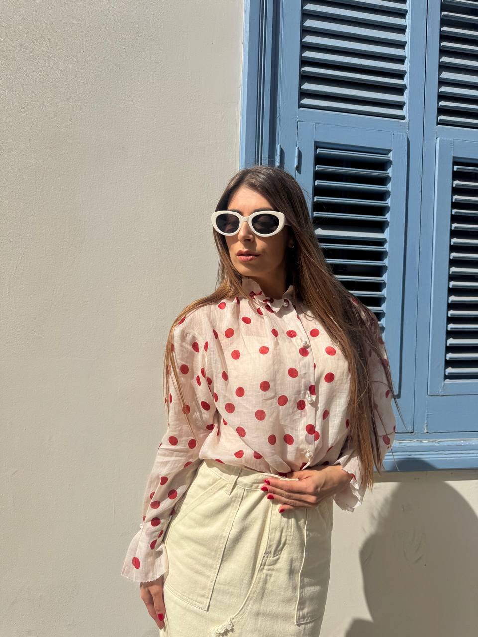 Elegant polka dot blouse