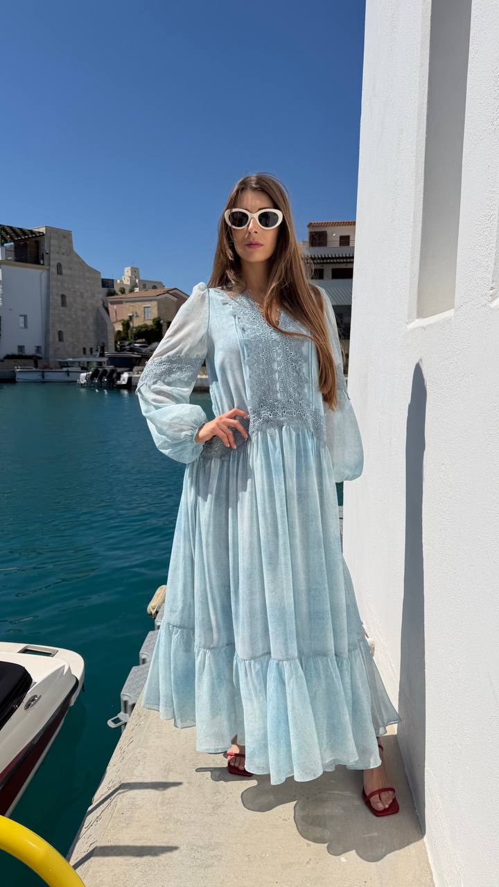Light blue maxi dress