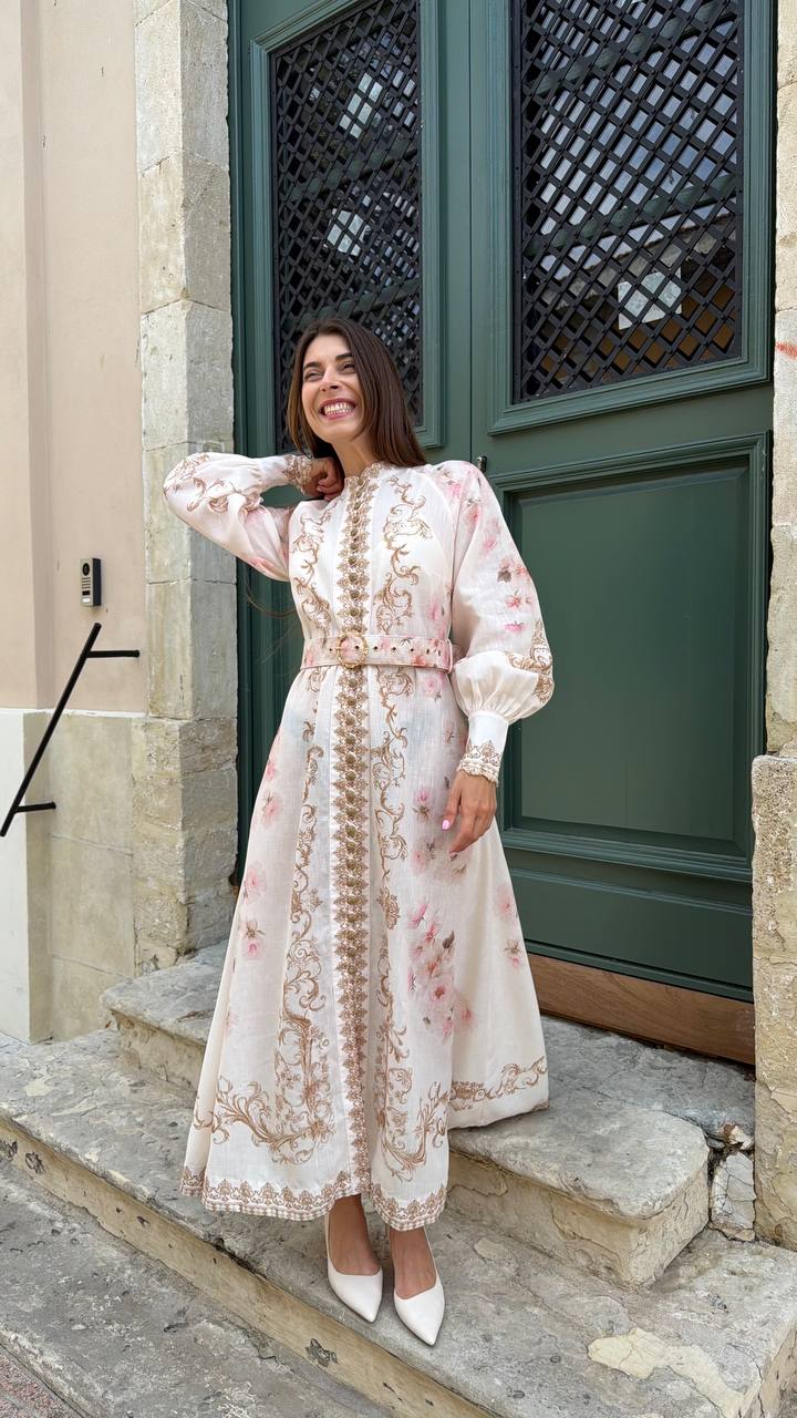 The royal floral midi dress