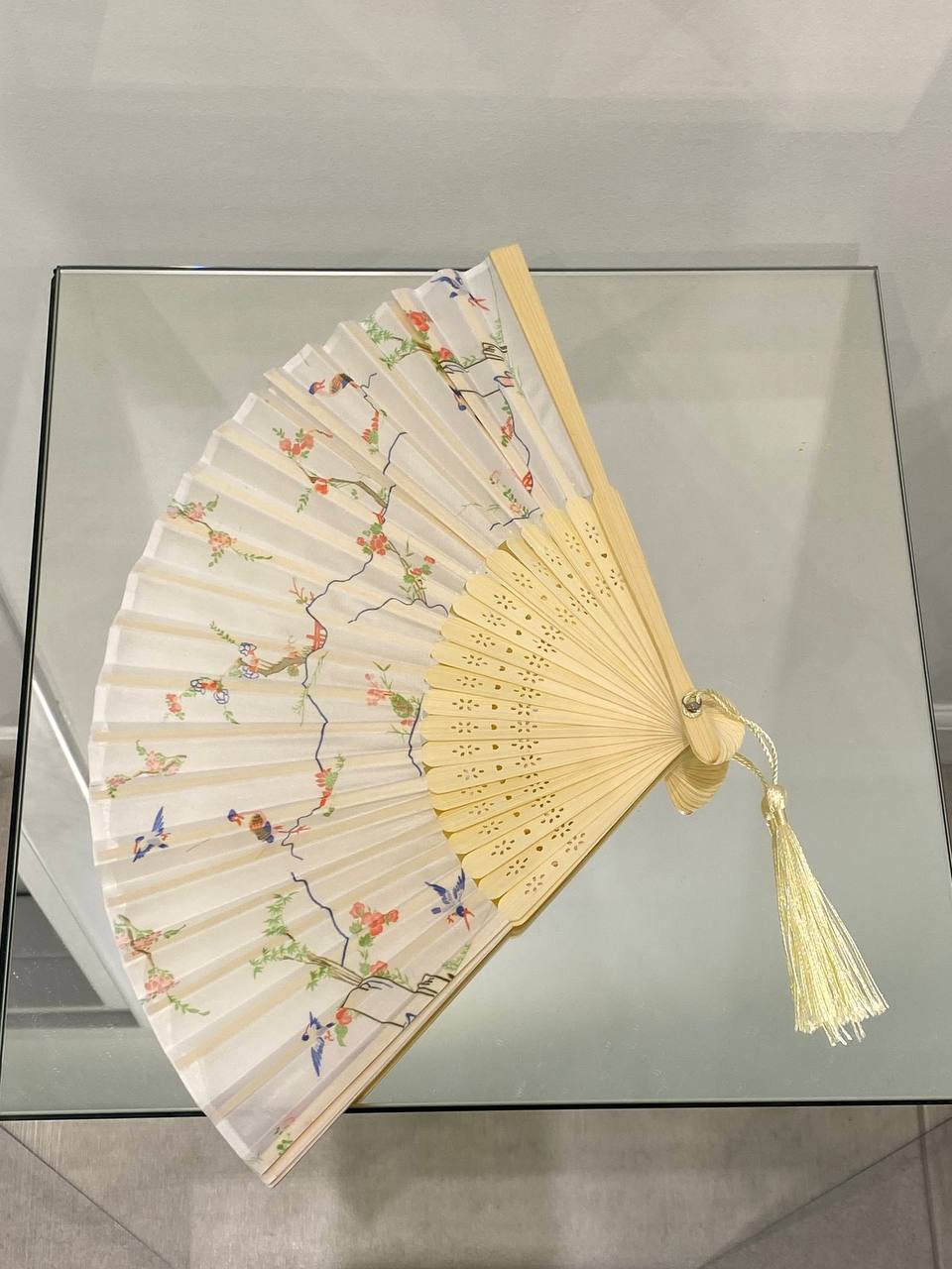 Floral hand fan