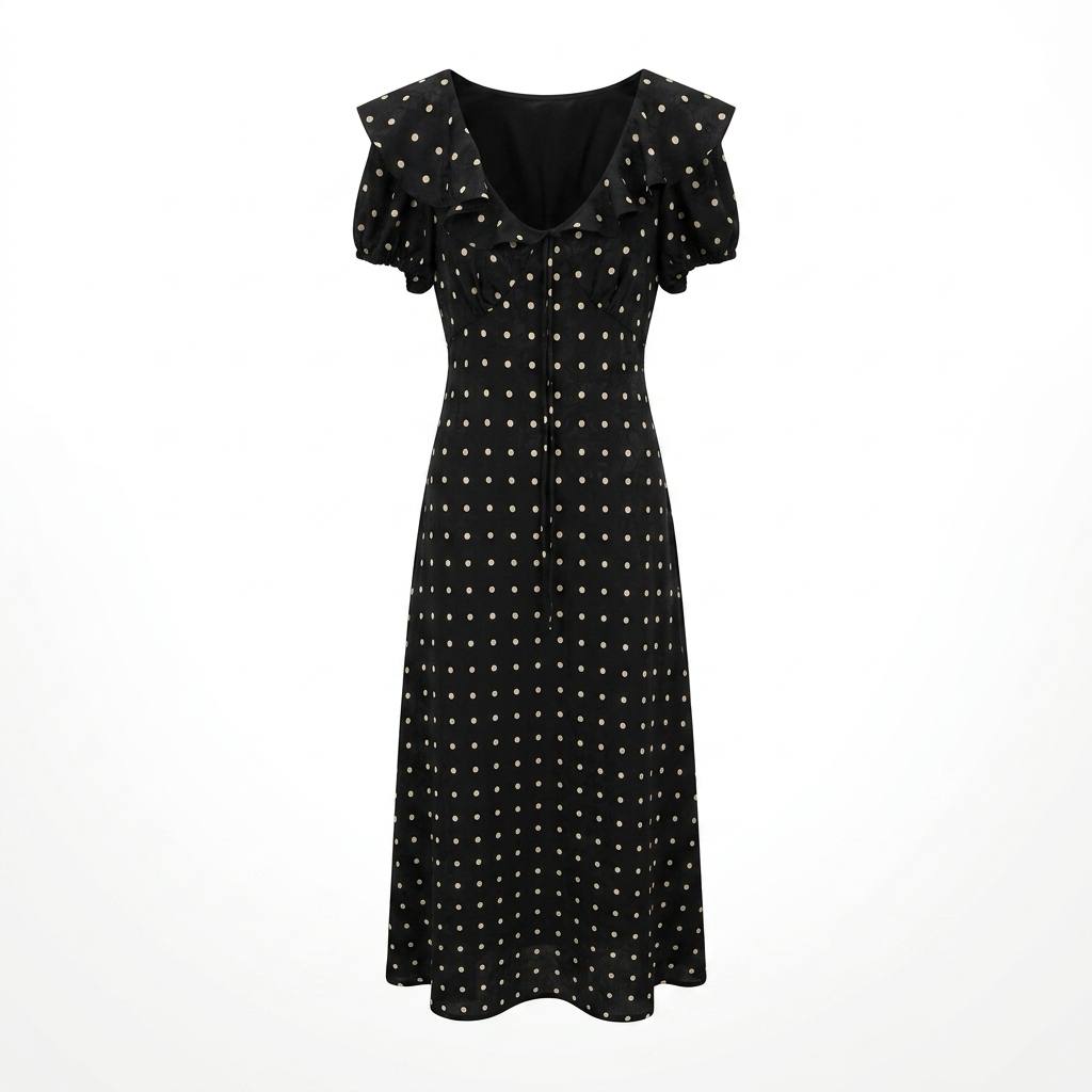 Black polka dot