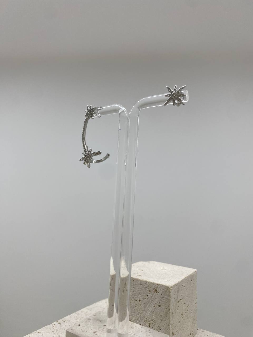 Star earrings-cuff