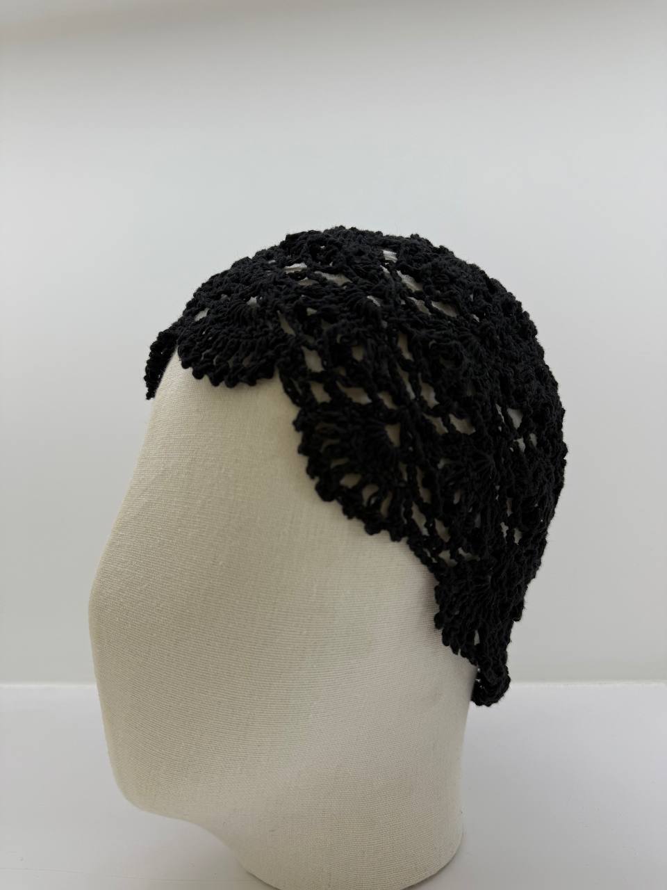 Crochet black hat