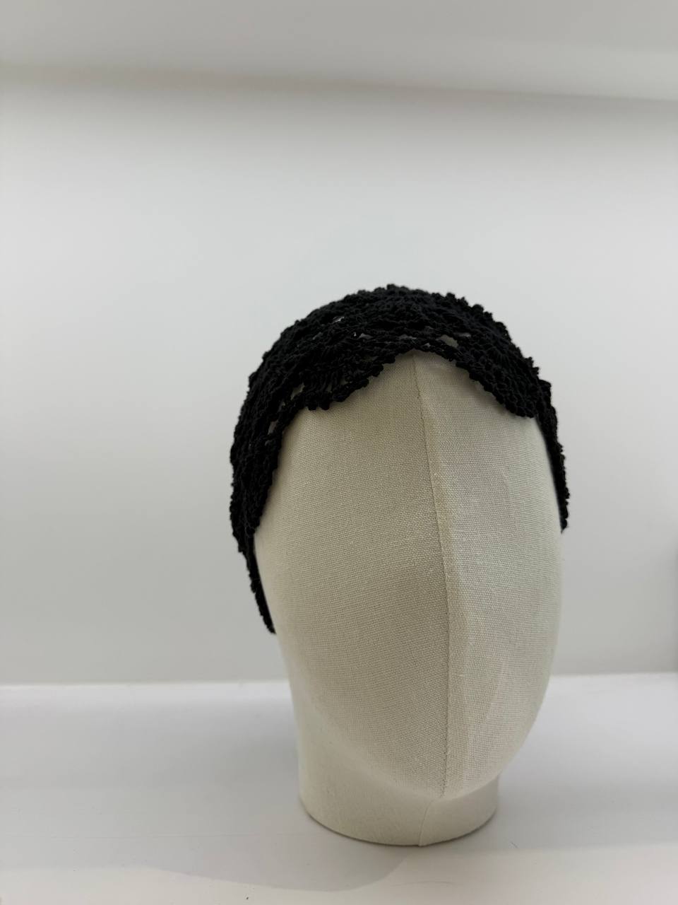 Crochet black hat